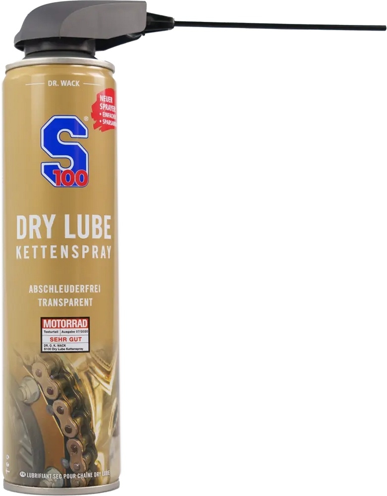 S100 grandinės tepalas - Dry Lube su purškimo vamzdeliu